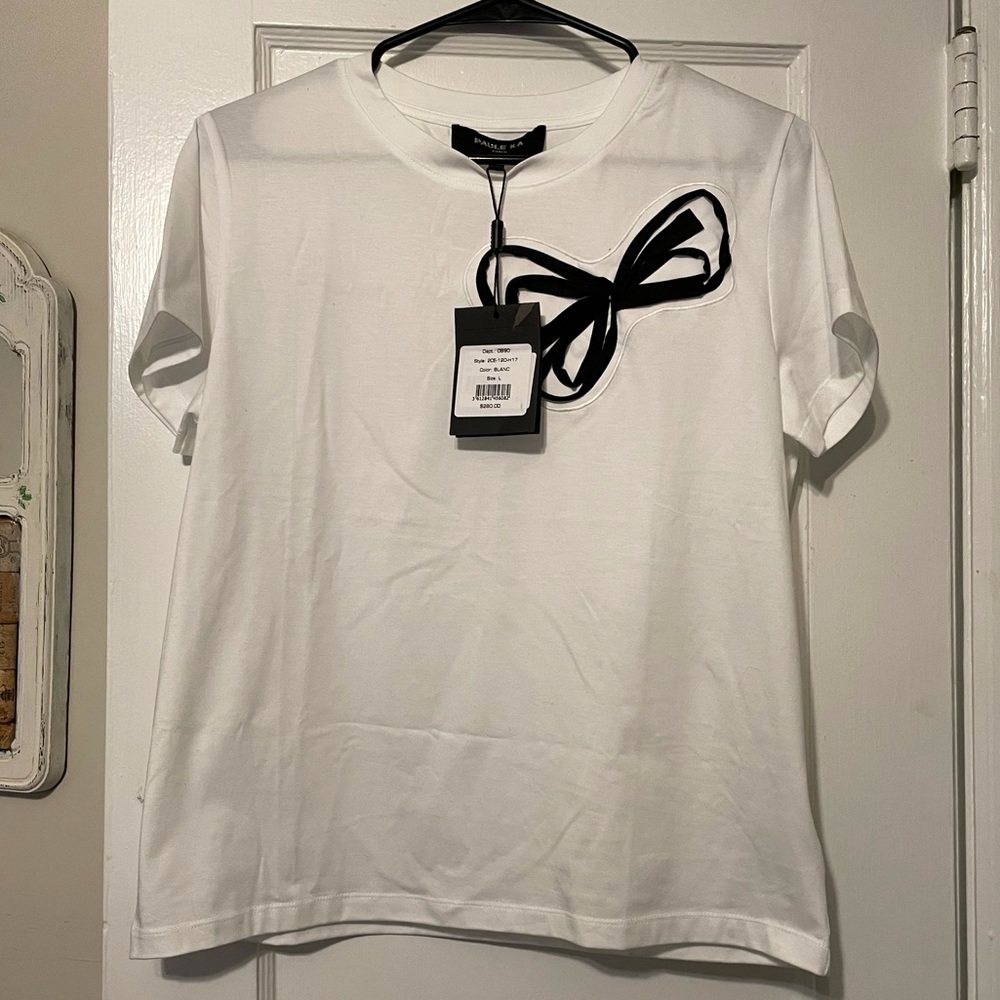 Paule Ka white black box shirt